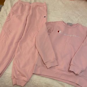 Pink Champion Sweat Suit